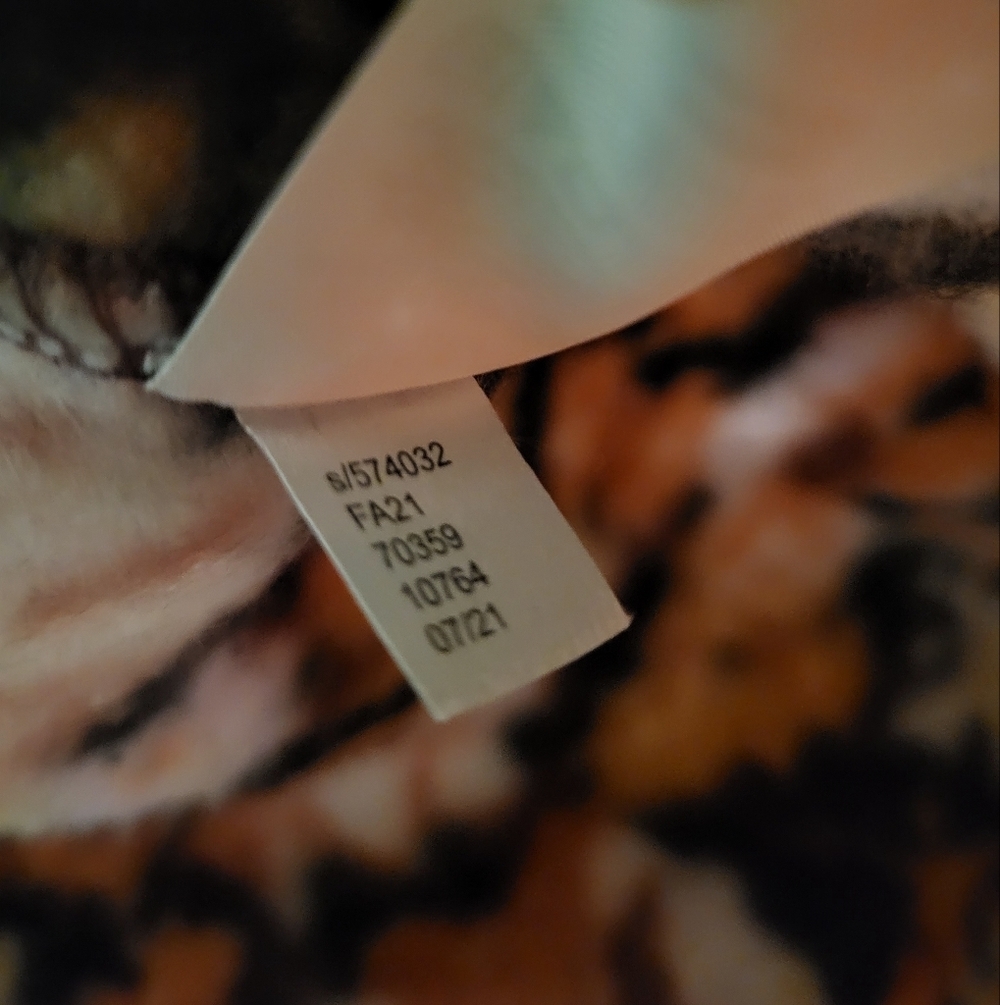 LOFT Floral Sherpa Snap Collar Sweater Top - Size M - Picture 5 of 5